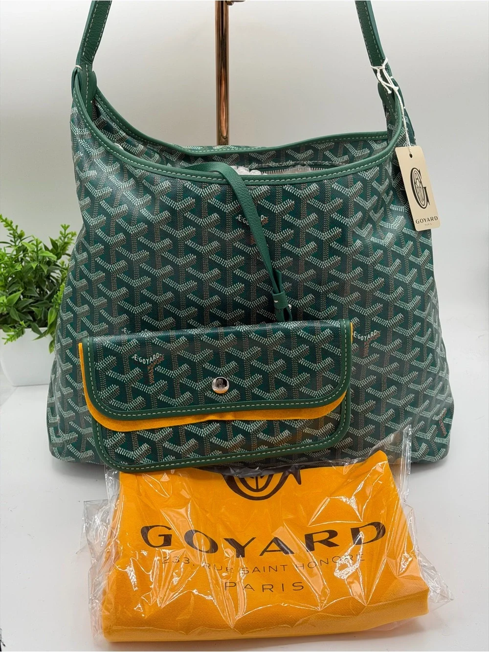 Goyard Boheme Rare Green Goyard line hobo  Shoulder Bag with pouch🔥